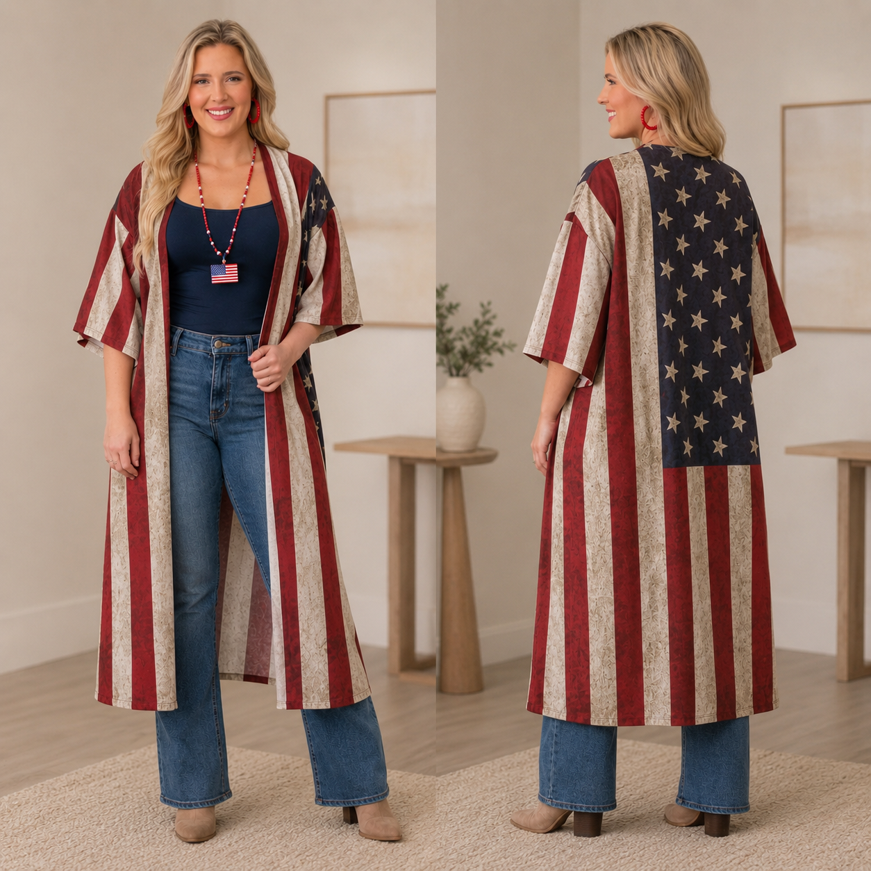 American Flag Duster