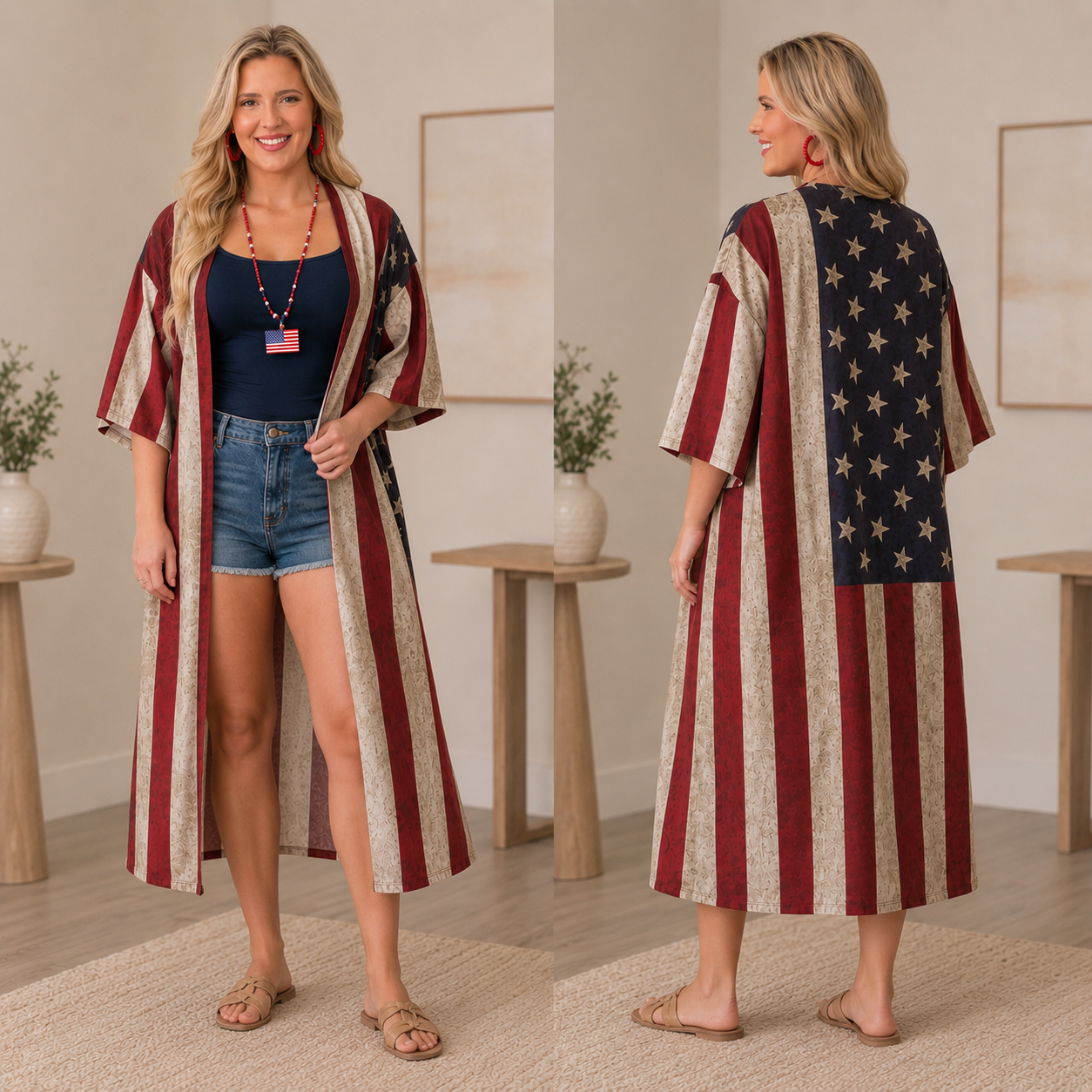 American Flag Duster